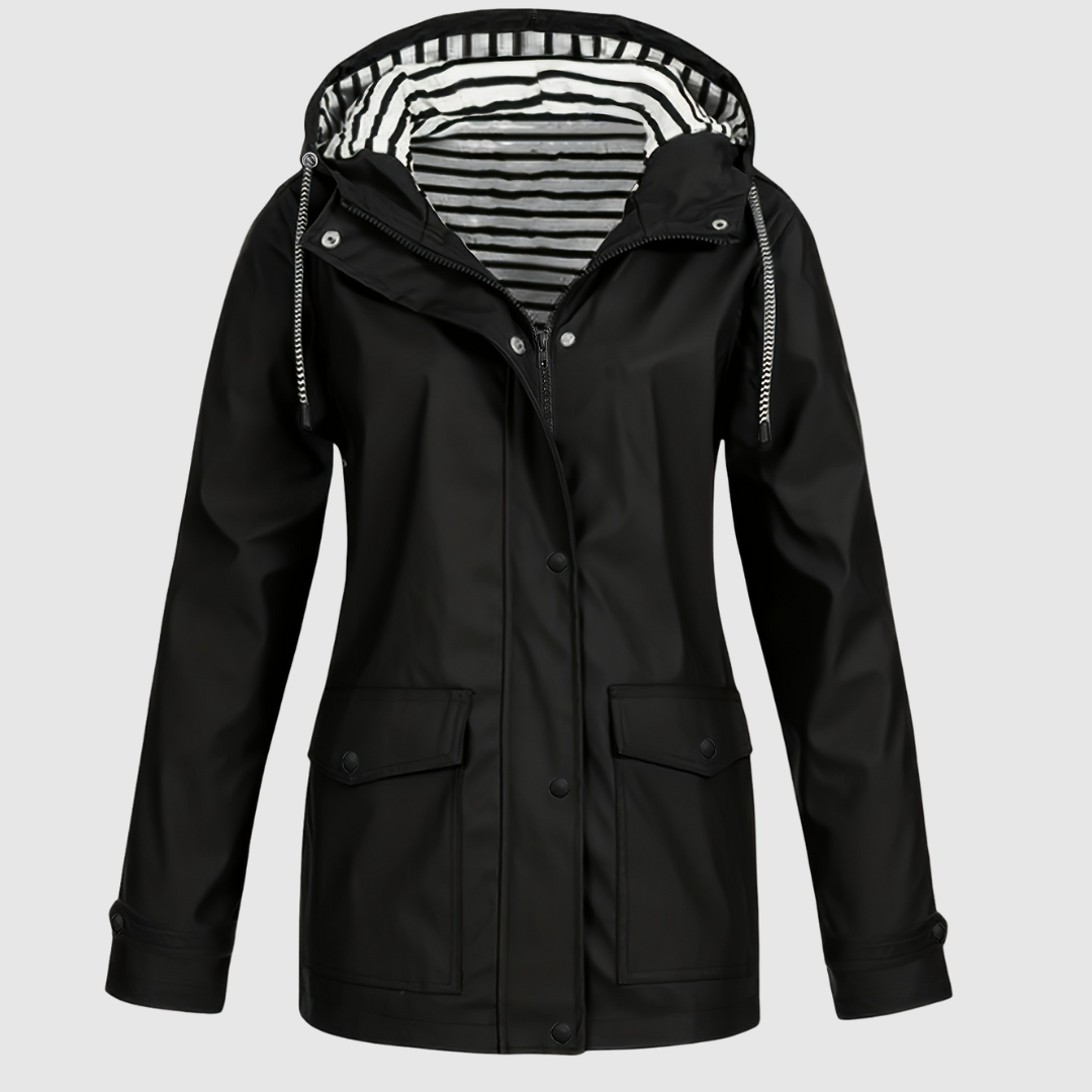 Dahlberg™ | Randig Trenchcoat Med Huva