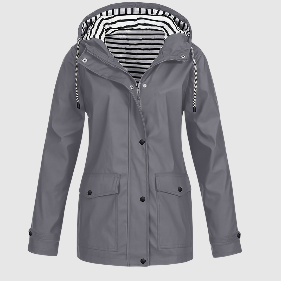 Dahlberg™ | Randig Trenchcoat Med Huva