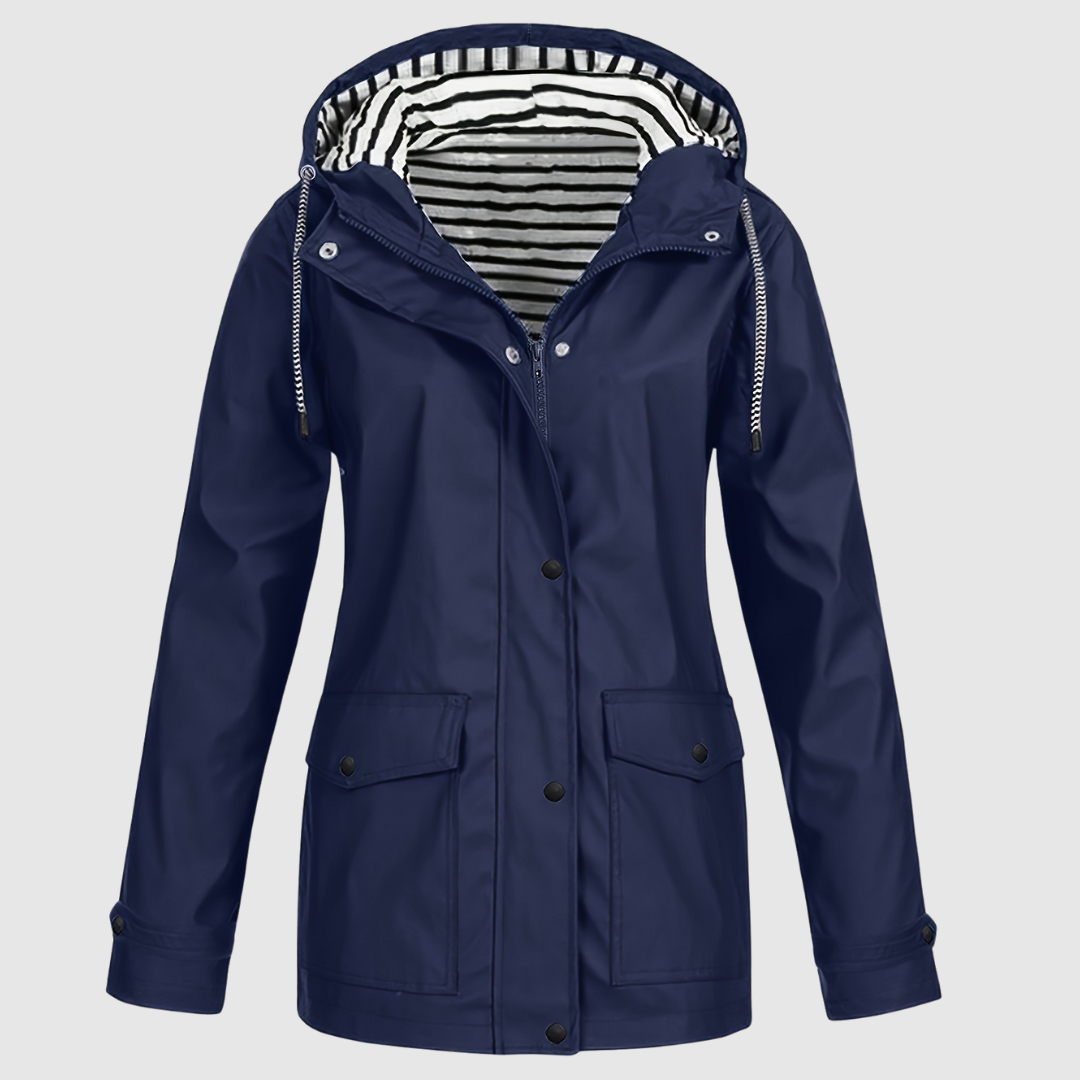 Dahlberg™ | Randig Trenchcoat Med Huva