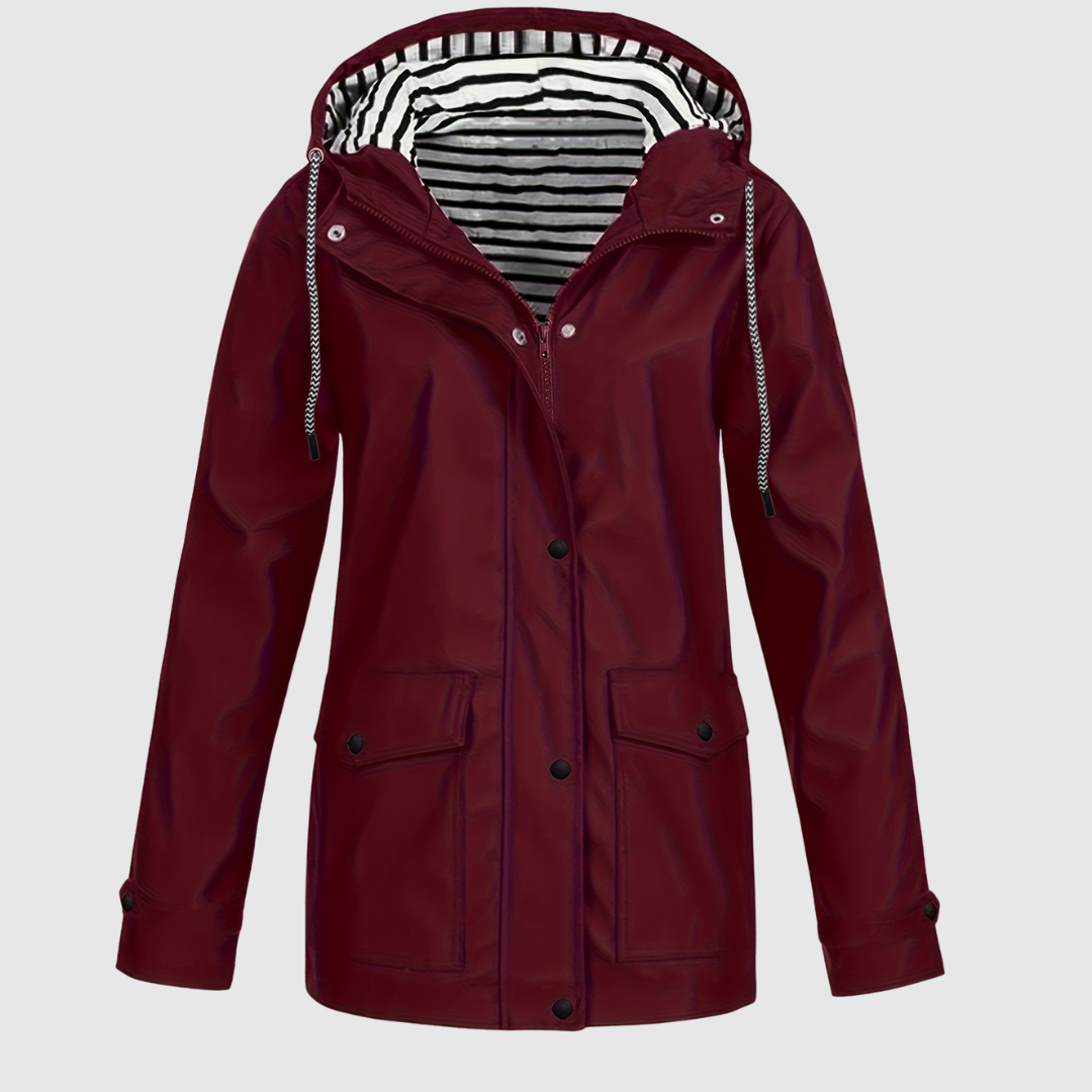 Dahlberg™ | Randig Trenchcoat Med Huva