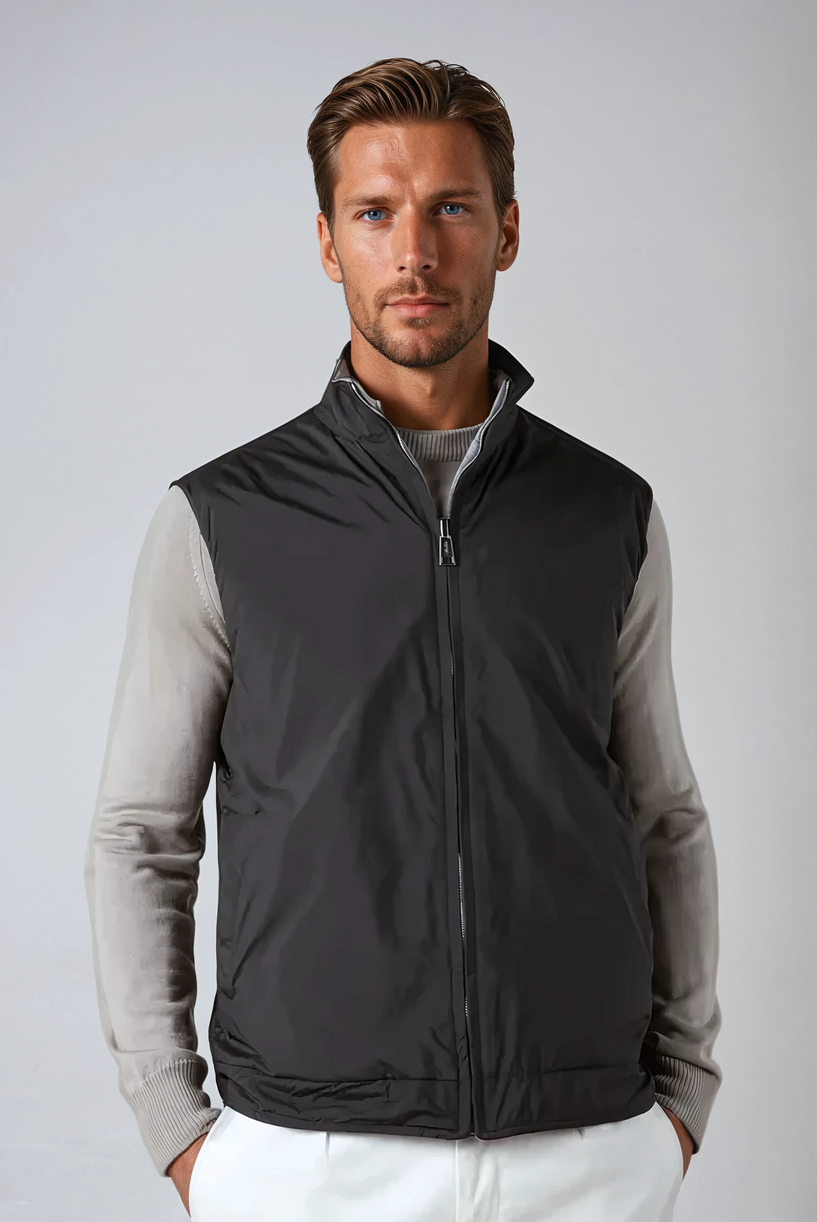 REVERSIBLE TECH GILET BLACK