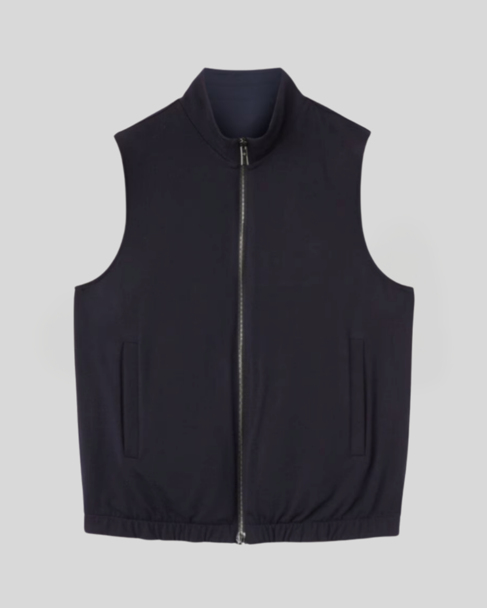 REVERSIBLE TECH GILET NAVY