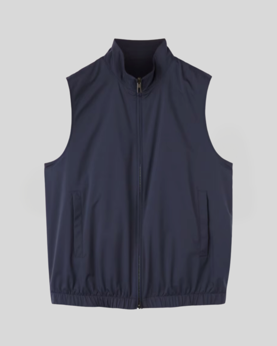 REVERSIBLE TECH GILET NAVY