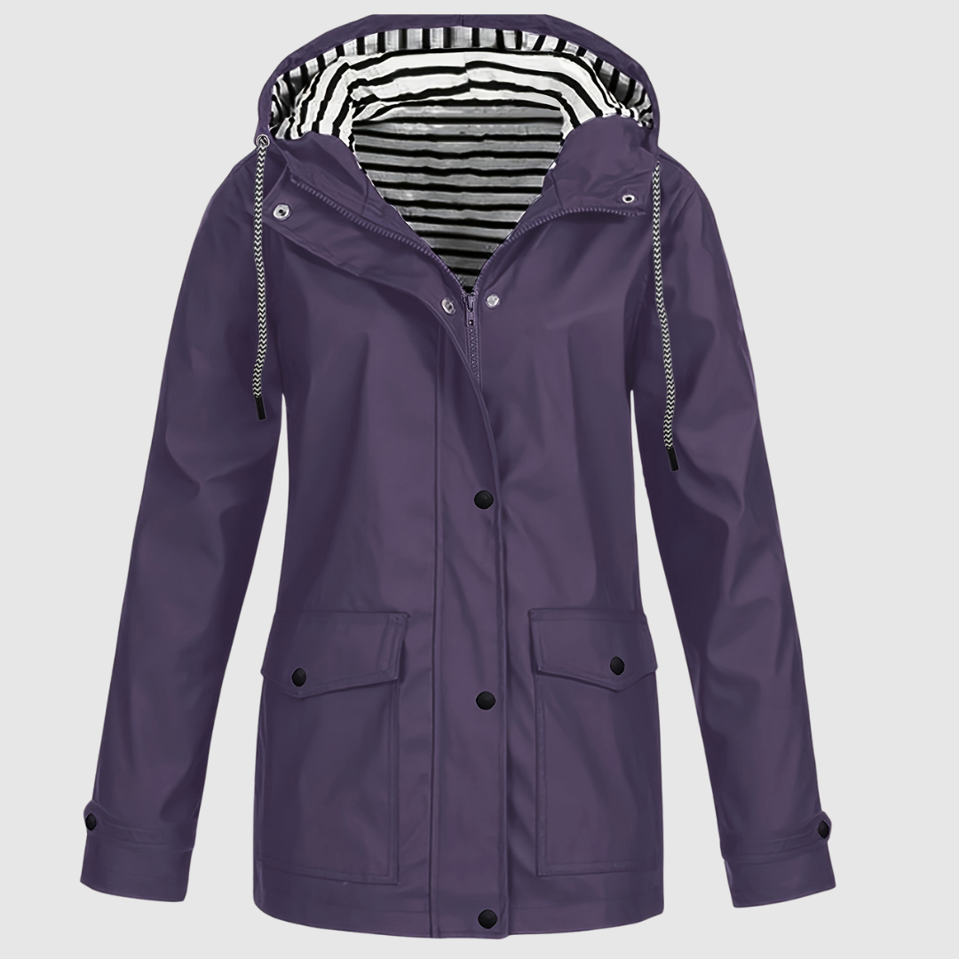 Dahlberg™ | Randig Trenchcoat Med Huva