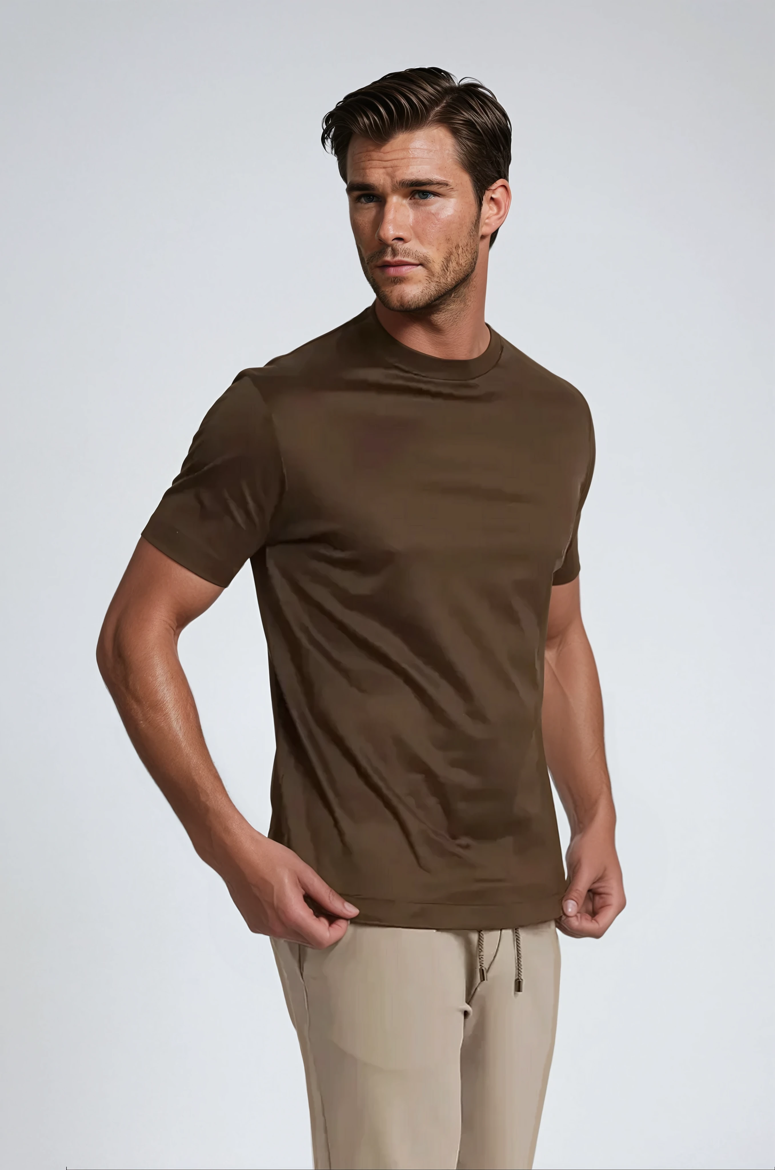 T-SHIRT DARK BROWN