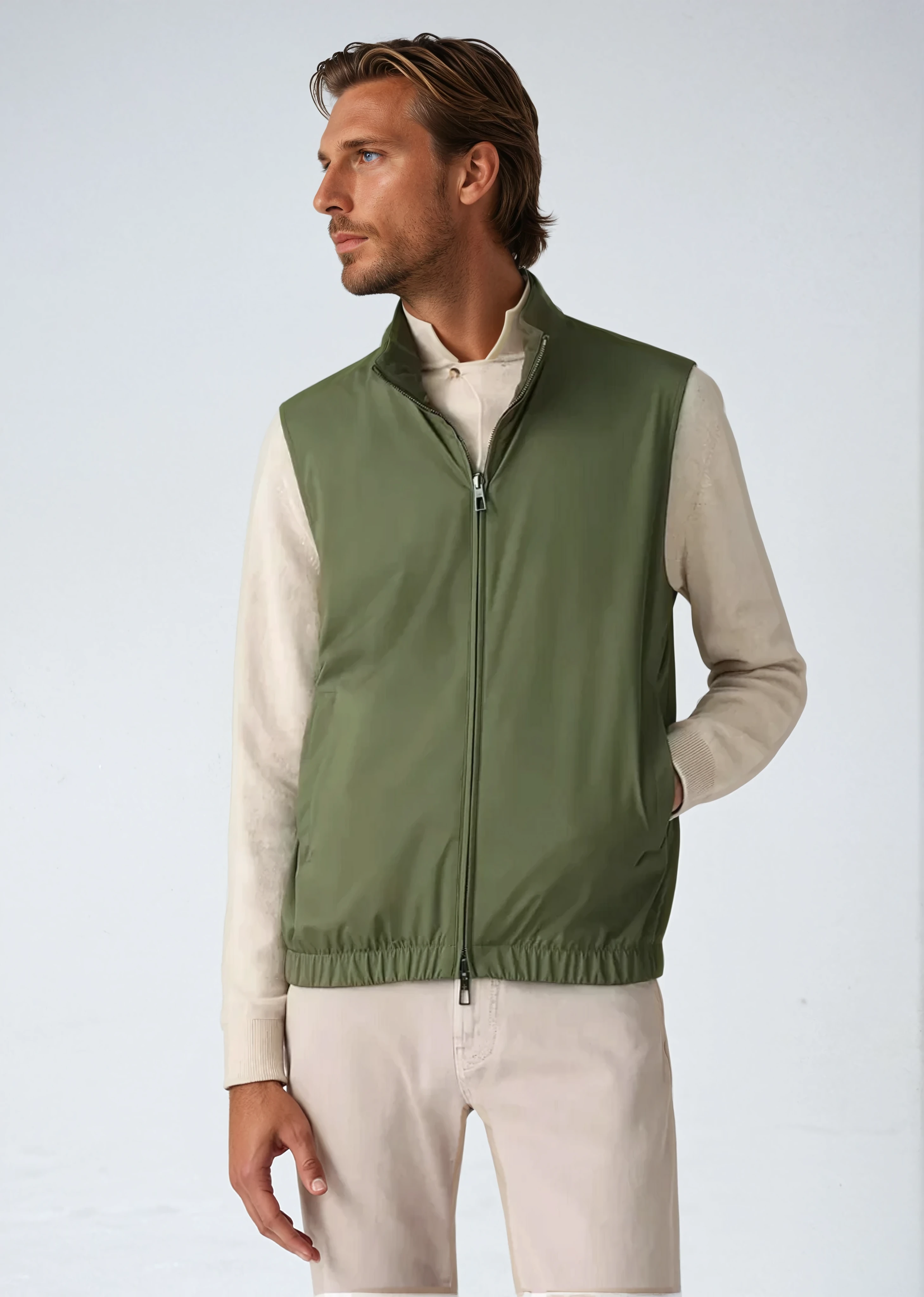 TECH GILET FOREST GREEN