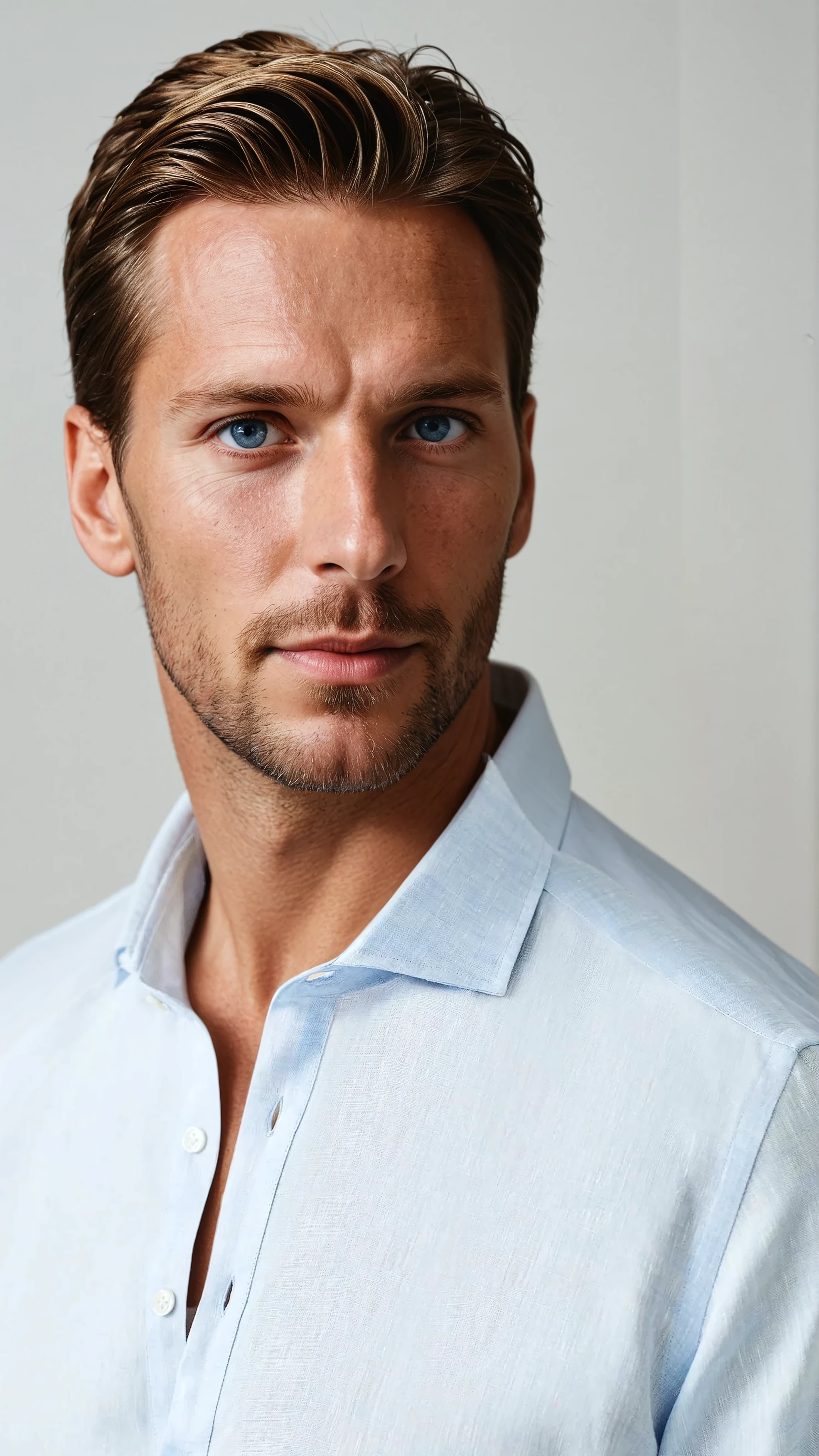 Dubois™| Chemise Pop-over en Lin Bleu clair